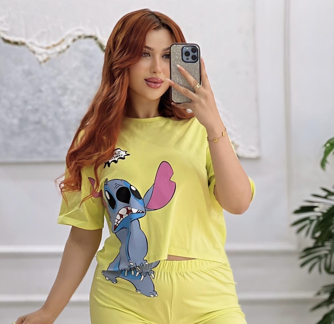 Pyjama short pour femme Stitch 