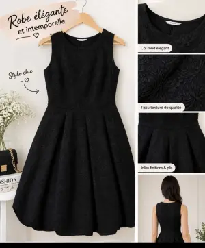 Robe noire taille L