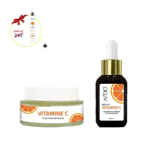 Crème DE NUIT + Sérum VITAMINE C + GEL NETTOYANT VITAMINE C gratuit